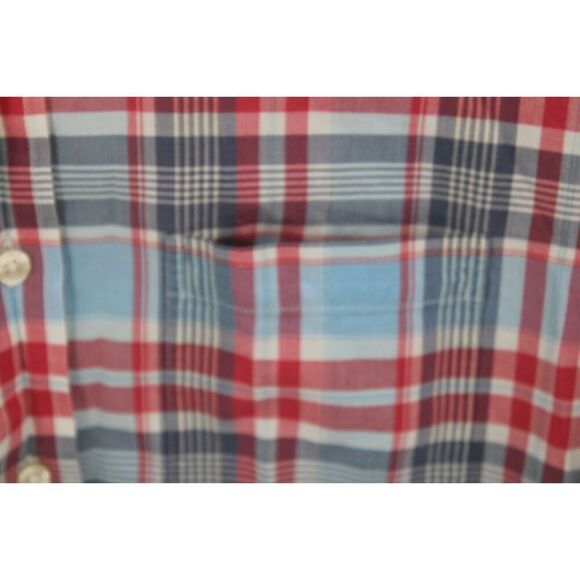 VINEYARD VINES MURRAY SHIRT LONG SLEEVE SIZE MEDIUM BLUE PINK PLAID BUTTON DOWN - Picture 3 of 7